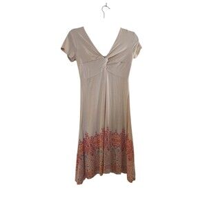 Za Zen Dress Tan Size Small Cap Sleeve Summer Dress